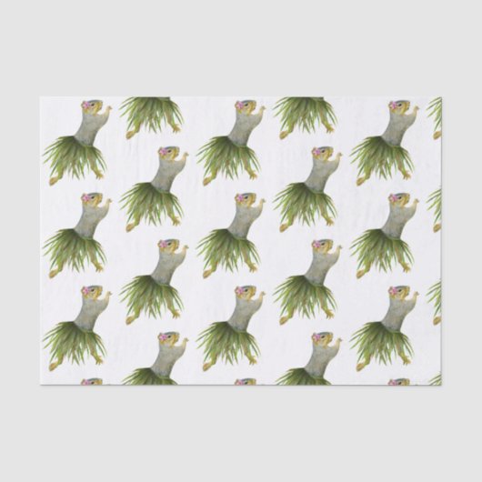 Mousseline Papier Tissu Hula Squirrel (Recto)