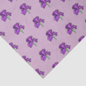 Mousseline Papier Tissu Iris Violet (Détail)