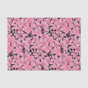 Mousseline Papier Tissu Japonais asiatique en fleur de cerisi