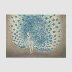 Mousseline Papier Tissu JAPONAIS PEACOCK