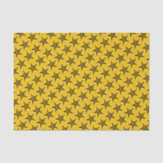 Mousseline Papier Tissu Jaune Doré (Recto)