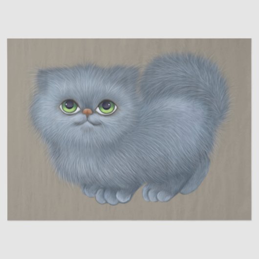 Mousseline papier tissu kitten souple (Recto)