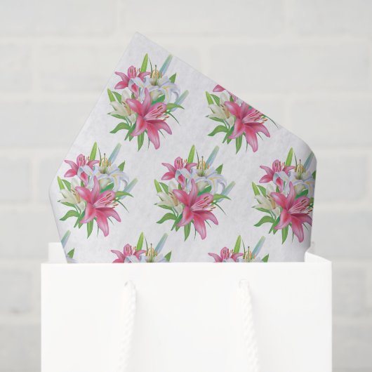 Mousseline Papier Tissu Lily (Sac cadeau)