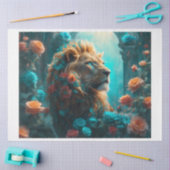 Mousseline Papier Tissu Lion Fleur (Artisanat)