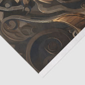 Mousseline Papier Tissu Lion Orné (Détail)