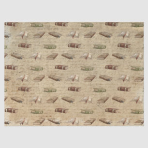 Mousseline Papier Tissu Livres vintages