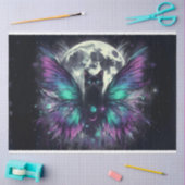Mousseline Papier Tissu Lune Chat Noir (Artisanat)