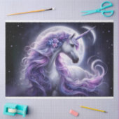 Mousseline Papier Tissu Lune Unicorne (Artisanat)