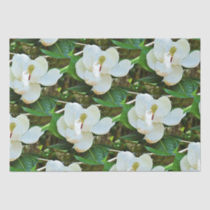 Mousseline Papier Tissu Magnolia Blossoms