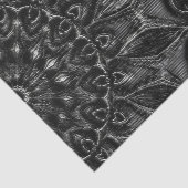 Mousseline Papier Tissu Mandala Charbon (Détail)