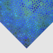 Mousseline Papier Tissu Masqué Dinosaure Bleu (Détail)