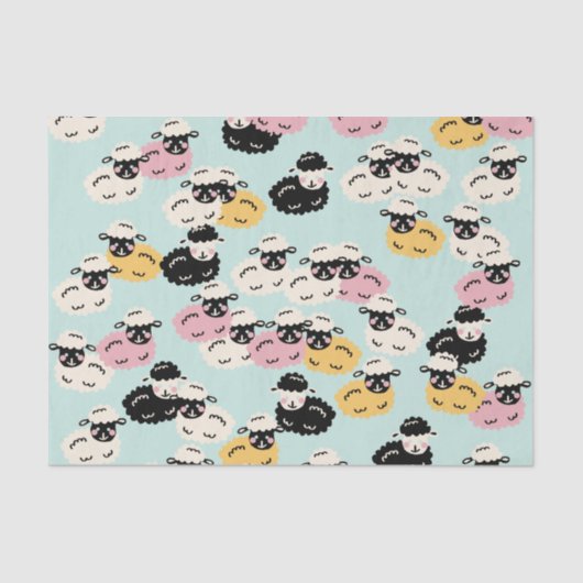 Mousseline Papier Tissu Mélange Mouton (Recto)