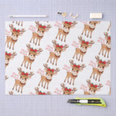 Mousseline Papier Tissu Merry&Bright Cute Reinder (Artisanat)
