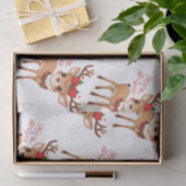 Mousseline Papier Tissu Merry&Bright Cute Reinder (Cadeau)