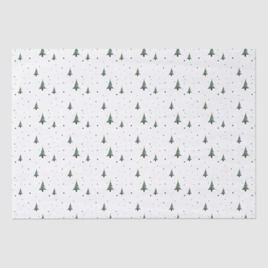 Mousseline Papier Tissu Mini-Noël Arbre (Recto)