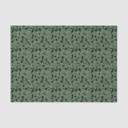 Mousseline Papier Tissu Moderne Simple Olive Green Terrazzo (Recto)