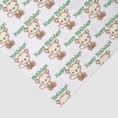 Mousseline Papier Tissu Monkey Jungle (Détail)