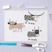 Mousseline Papier Tissu Moo (Artisanat)