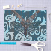 Mousseline Papier Tissu Moth Abstrait (Artisanat)
