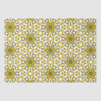 Mousseline Papier Tissu motif de luxe arabesque