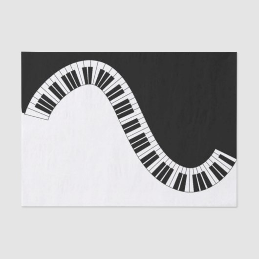 Mousseline Papier Tissu Musical Piano (Recto)
