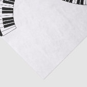 Mousseline Papier Tissu Musical Piano (Détail)