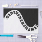 Mousseline Papier Tissu Musical Piano (Artisanat)