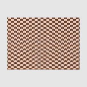 Mousseline Papier Tissu NOIR ORANGE CHECK KNIT