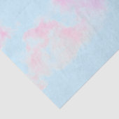 MOUSSELINE PAPIER TISSU NUAGES ROSE SUR CIEL BLEU (Détail)