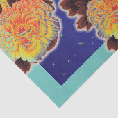 MOUSSELINE PAPIER TISSU OISEAU ET FLEURS (Détail)