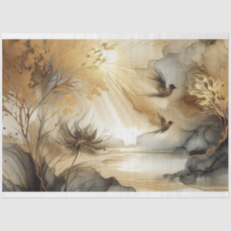 Mousseline Papier Tissu Oiseaux, Découpage, Enveloppement Cad