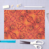 Mousseline Papier Tissu - Orange Begonia (Artisanat)