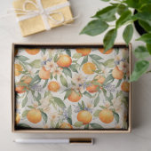 Mousseline Papier Tissu Orange Blossom (Cadeau)