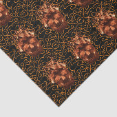 Mousseline Papier Tissu Orange Fire Sketch (Détail)