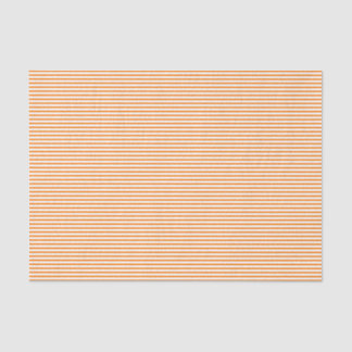 Mousseline Papier Tissu Orange Pinstripes