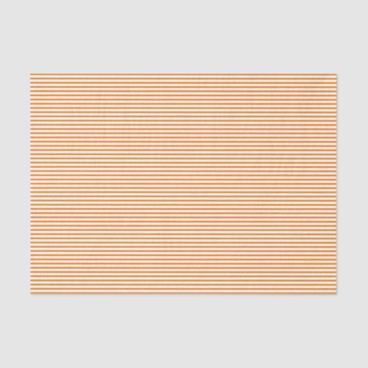 Mousseline Papier Tissu Orange Pinstripes (Recto)