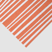 Mousseline Papier Tissu Orange Stripes (Détail)