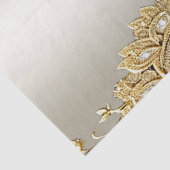 Mousseline Papier Tissu Orné Or (Détail)