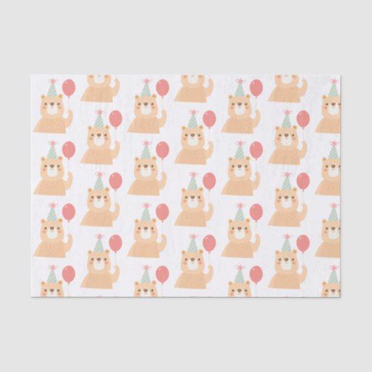Mousseline Papier Tissu Ours (Recto)