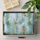 Mousseline Papier Tissu Palm Summer (Cadeau)