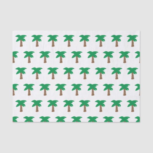 Mousseline Papier Tissu Palm Tree de vacances (Recto)