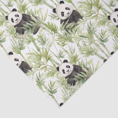 Mousseline Papier Tissu Panda Bambou (Détail)