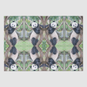 Mousseline Papier Tissu Panda Géant / Papier Découpage
