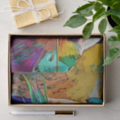 Mousseline Papier Tissu Panda Rainbow (Cadeau)