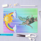 Mousseline Papier Tissu Pastel Fairy Rainbow (Artisanat)