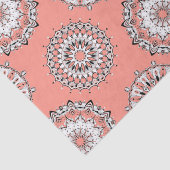 Mousseline Papier Tissu Peach Mandalas (Détail)