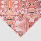 Mousseline Papier Tissu - Pêche Dahlia (Détail)