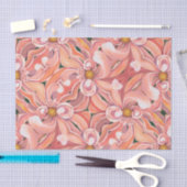 Mousseline Papier Tissu - Pêche Dahlia (Artisanat)