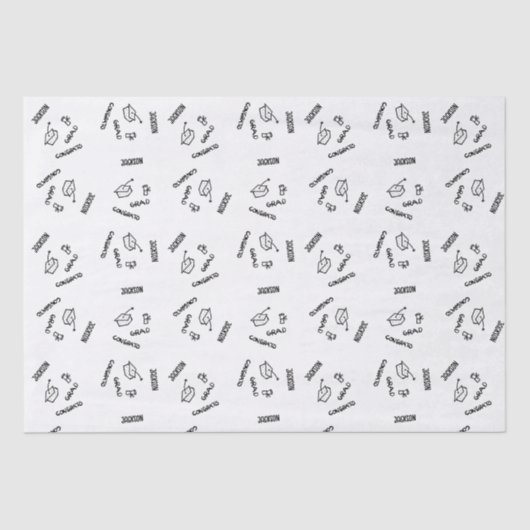 Mousseline Papier Tissu personnalisé (Recto)