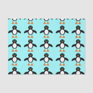 Mousseline Papier Tissu Pingouin Cute